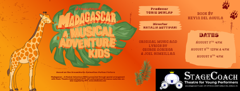 Madagascar Musical Summer 2026 Poster (820 x 312 px)